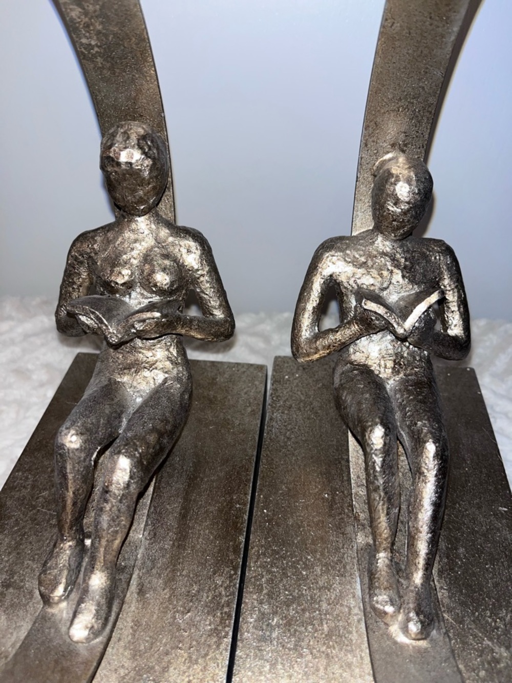 Uttermost Metallic Silver Reading Pair Bookends - Picture 3 of 5